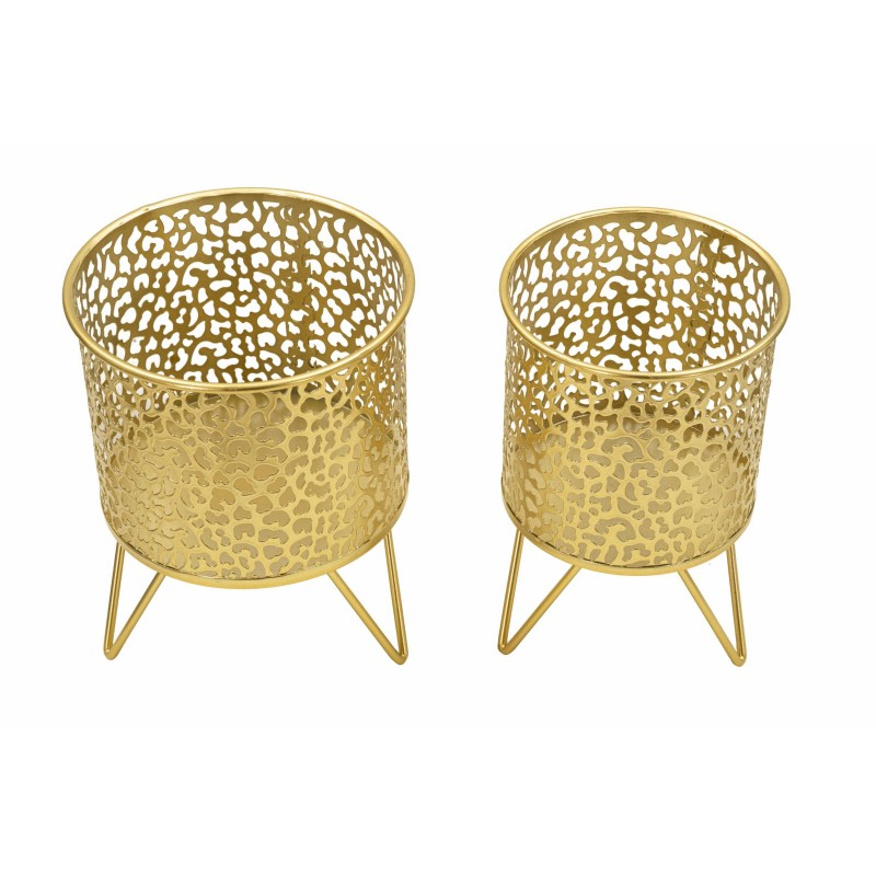 Juego de 2 soportes para jarrones PINY Glam, Ø 16x20-13x20 cm - Hierro