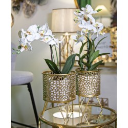 Juego de 2 soportes para jarrones PINY Glam, Ø 16x20-13x20 cm - Hierro