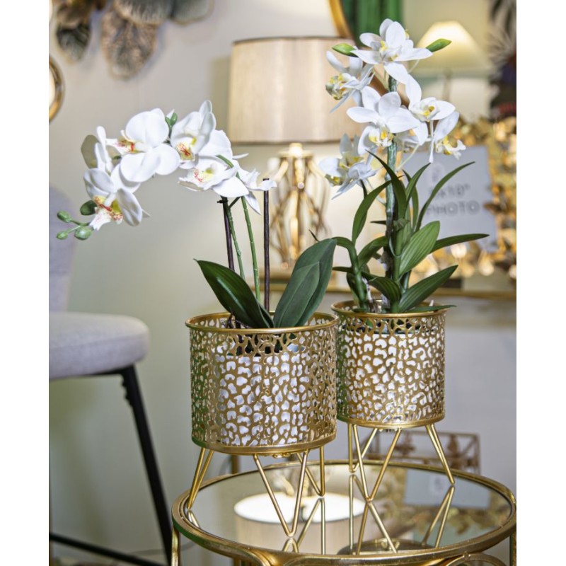 Juego de 2 soportes para jarrones PINY Glam, Ø 16x20-13x20 cm - Hierro