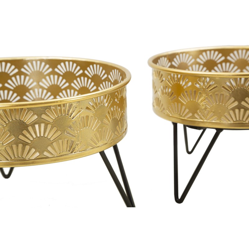 Juego de 2 jarrones Glam ZANNY Ø 20,5 x 13-18 x 13 cm - Hierro