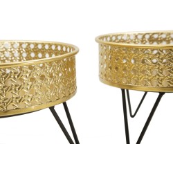 Juego de 2 jarrones Glam BOSSY Ø 20,5 x 13-18 x 13 cm - Hierro