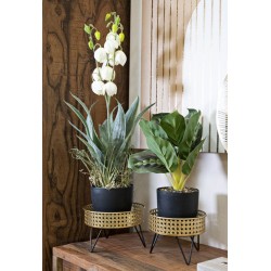 Juego de 2 jarrones Glam BOSSY Ø 20,5 x 13-18 x 13 cm - Hierro