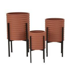 Juego de 3 soportes para jarrones MODERN MILLY (Ø 36 x 56,5 - 30 x 48,5 - 24 x 37,5 cm) - Hierro