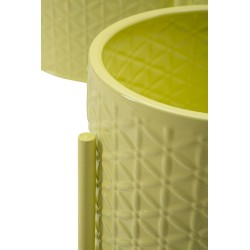 Juego de 3 jarrones Iris modernos, Ø 36 x 56,5 - 30 x 48,5 - 24 x 37,5 cm - Hierro