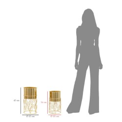 Juego de 2 jarrones Glam LIVI Ø 23 x 43-20 x 36 cm - Hierro