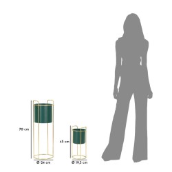 Juego de 2 soportes para jarrones Glam GRANT SLIM Ø 24 x 70 cm - Hierro