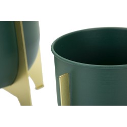 Juego de 2 soportes para jarrones Glam GRENT SHET, Ø 24,5 x 26-19 x 21 cm, de hierro.