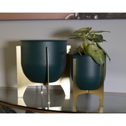 Juego de 2 soportes para jarrones Glam GRENT SHET, Ø 24,5 x 26-19 x 21 cm, de hierro.