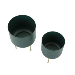 Juego de 2 soportes para jarrones Glam GENT Ø 20 x 29-16 x 24 cm - Hierro