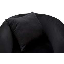 Sillón negro Bucarest: elegancia oscura con un encanto atemporal (76×74×71 cm)