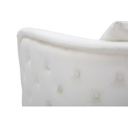 Sillón Bucarest color crema: suavidad luminosa y refinamiento supremo (76×74×73 cm)