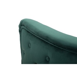 Sillón verde Bucarest: sofisticada brillantez en verde intenso. (76×74×73 cm)