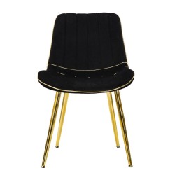 Sillas Paris Nera/Or (juego de 2) – Un majestuoso dúo en negro y dorado (51×59×79 cm)