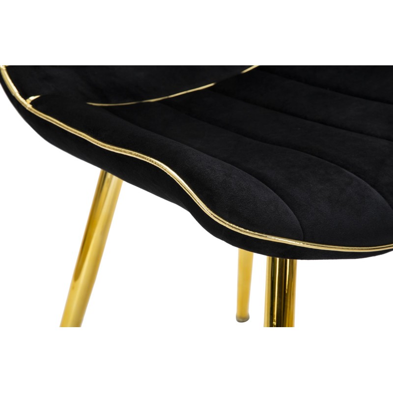 Sillas Paris Nera/Or (juego de 2) – Un majestuoso dúo en negro y dorado (51×59×79 cm)