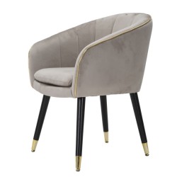 Sillón París Gris/Dorado – Un contraste sutil para una elegancia urbana (62×58×78 cm)