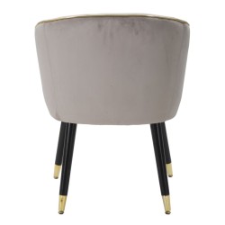 Sillón París Gris/Dorado – Un contraste sutil para una elegancia urbana (62×58×78 cm)