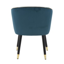 Sillón París Azul/Oro – Un toque regio de azul celeste y oro (62×58×78 cm)