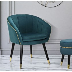 Sillón París Azul/Oro – Un toque regio de azul celeste y oro (62×58×78 cm)