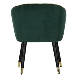 Sillón París verde/dorado – Refinamiento esmeralda con reflejos dorados (62×58×78 cm)
