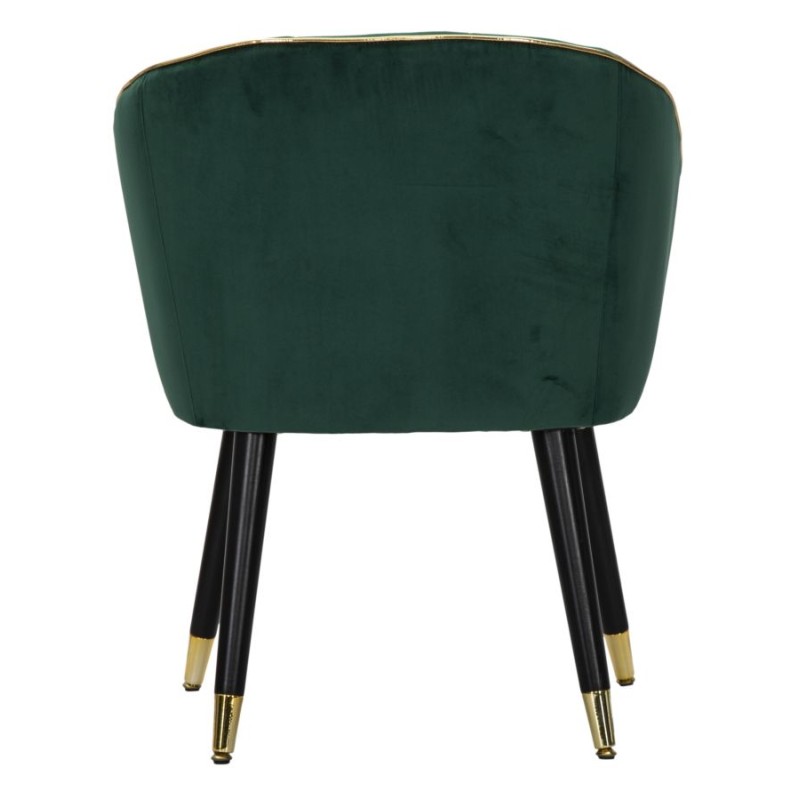 Sillón París verde/dorado – Refinamiento esmeralda con reflejos dorados (62×58×78 cm)