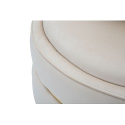 Sillón Paris Space color crema/dorado: curvas generosas para un aura dorada. (Ø 84×72 cm)