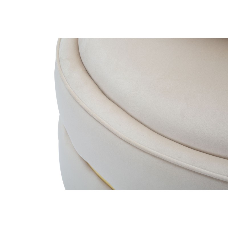 Sillón Paris Space color crema/dorado: curvas generosas para un aura dorada. (Ø 84×72 cm)