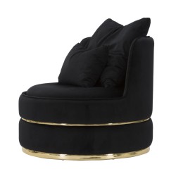 Sillón Paris Space Negro/Oro – Prestigio absoluto en negro y oro (Ø 84×72 cm)