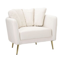 Sillón Kyiv color crema – Sencillez chic con líneas elegantes (88×77×74 cm)