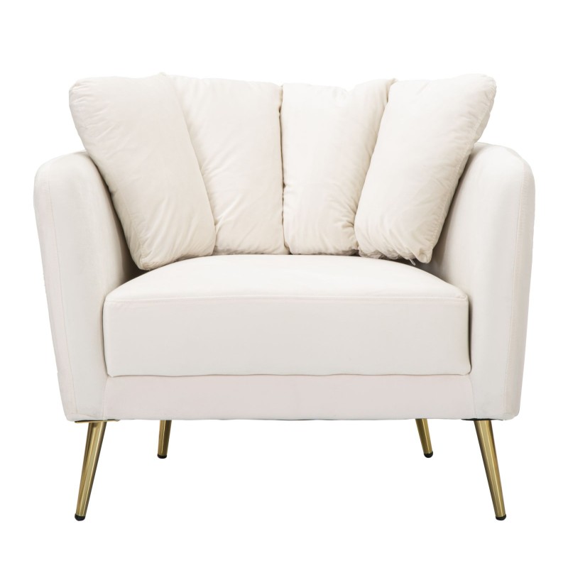 Sillón Kyiv color crema – Sencillez chic con líneas elegantes (88×77×74 cm)