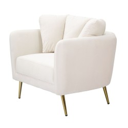 Sillón Kyiv color crema – Sencillez chic con líneas elegantes (88×77×74 cm)