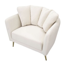 Sillón Kyiv color crema – Sencillez chic con líneas elegantes (88×77×74 cm)
