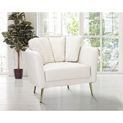 Sillón Kyiv color crema – Sencillez chic con líneas elegantes (88×77×74 cm)