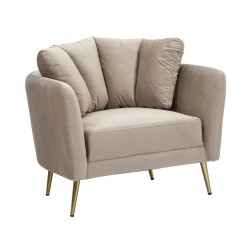 Sillón gris Kyiv – Modernidad suave con encanto neutro (88×77×74 cm)