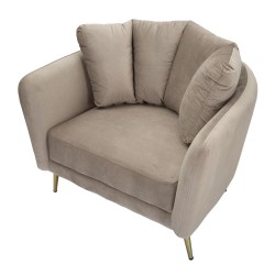 Sillón gris Kyiv – Modernidad suave con encanto neutro (88×77×74 cm)