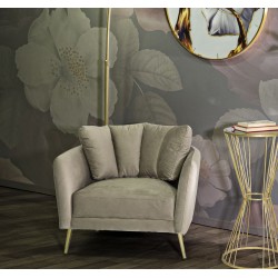 Sillón gris Kyiv – Modernidad suave con encanto neutro (88×77×74 cm)