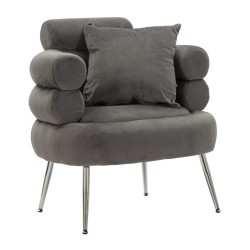 Sillón Silvery Plus – Efecto espejo para un glamour innegable (78×68×85 cm)