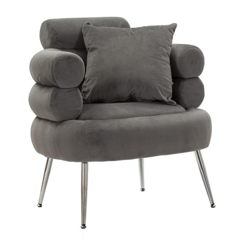 Sillón Silvery Plus – Efecto espejo para un glamour innegable (78×68×85 cm)