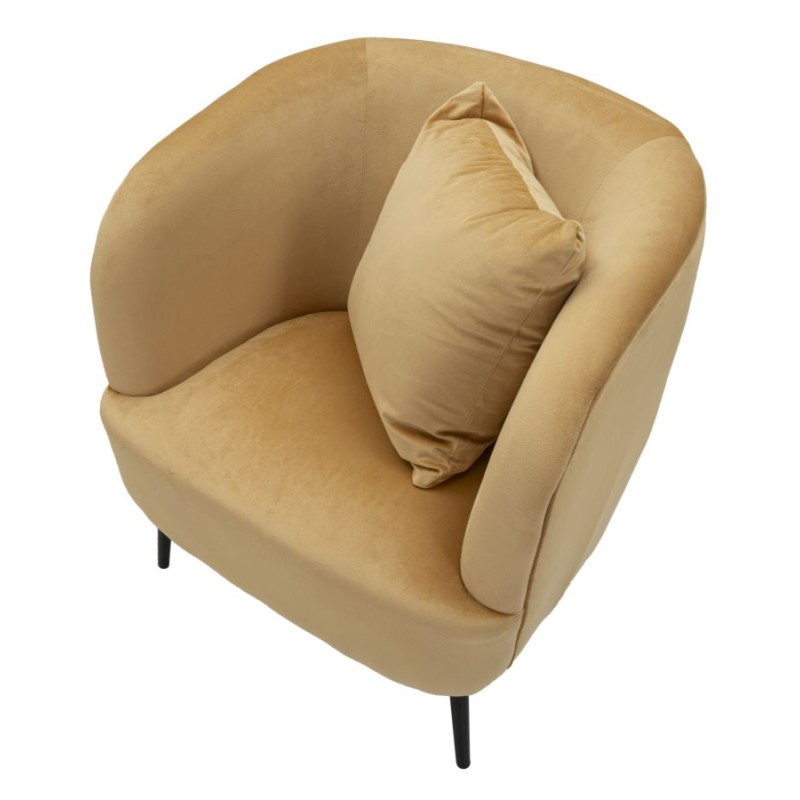 Sillón Browy – Calidez y elegancia con cojines integrados (73×66×78 cm)