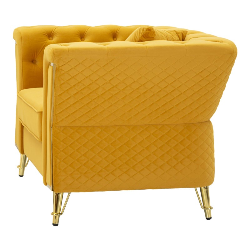 Sillón Emy Mustard – Audacia solar y confort refinado (104×83×76 cm)