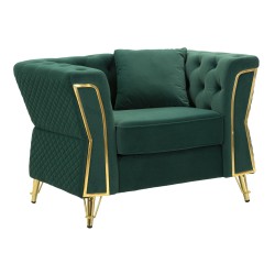 Sillón Emy Green – Elegancia natural y asientos majestuosos (104×83×76 cm)
