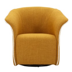 Silla giratoria Siena Senap – Elegancia contemporánea en amarillo mostaza (83,5×66×80 cm – altura del asiento 42 cm)