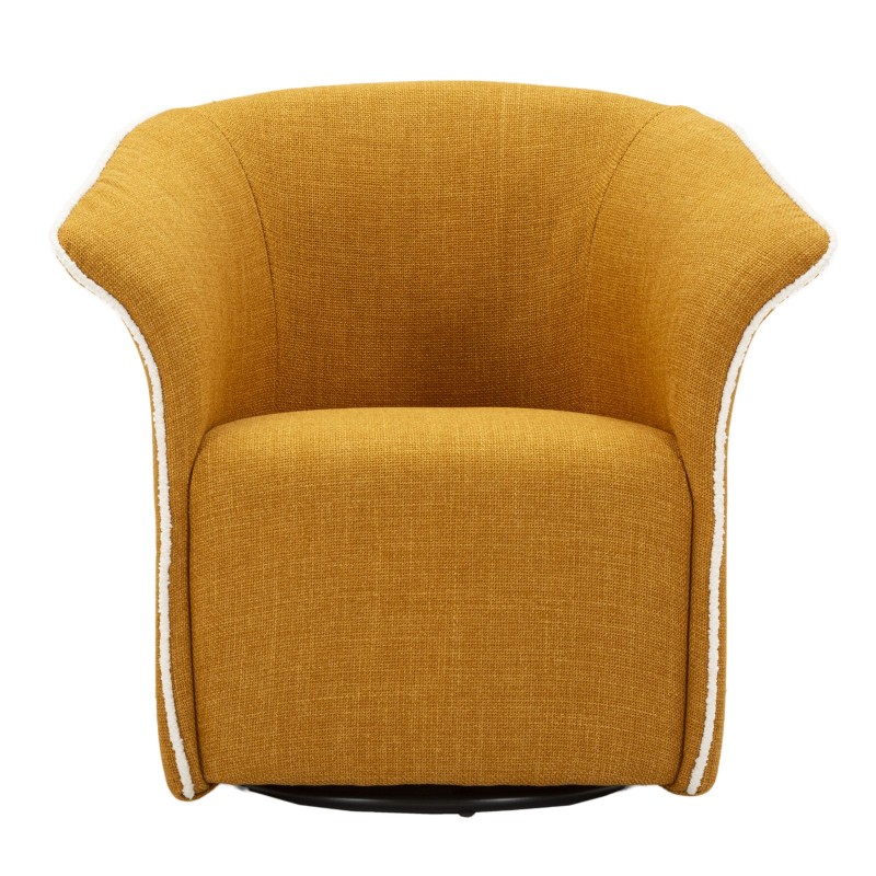 Silla giratoria Siena Senap – Elegancia contemporánea en amarillo mostaza (83,5×66×80 cm – altura del asiento 42 cm)