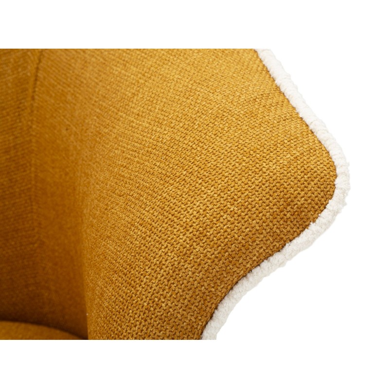 Silla giratoria Siena Senap – Elegancia contemporánea en amarillo mostaza (83,5×66×80 cm – altura del asiento 42 cm)