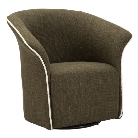 Sillón giratorio Siena Green – Frescura moderna en un tono similar al de las plantas (83,5×66×80 cm – altura del asiento 42 cm)