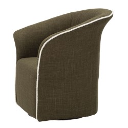 Sillón giratorio Siena Green – Frescura moderna en un tono similar al de las plantas (83,5×66×80 cm – altura del asiento 42 cm)