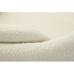 Sillón giratorio Torino color crema: minimalismo elegante y suavidad cremosa (70×72×75 cm – altura del asiento 44,5 cm)