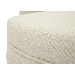 Sillón giratorio Torino color crema: minimalismo elegante y suavidad cremosa (70×72×75 cm – altura del asiento 44,5 cm)