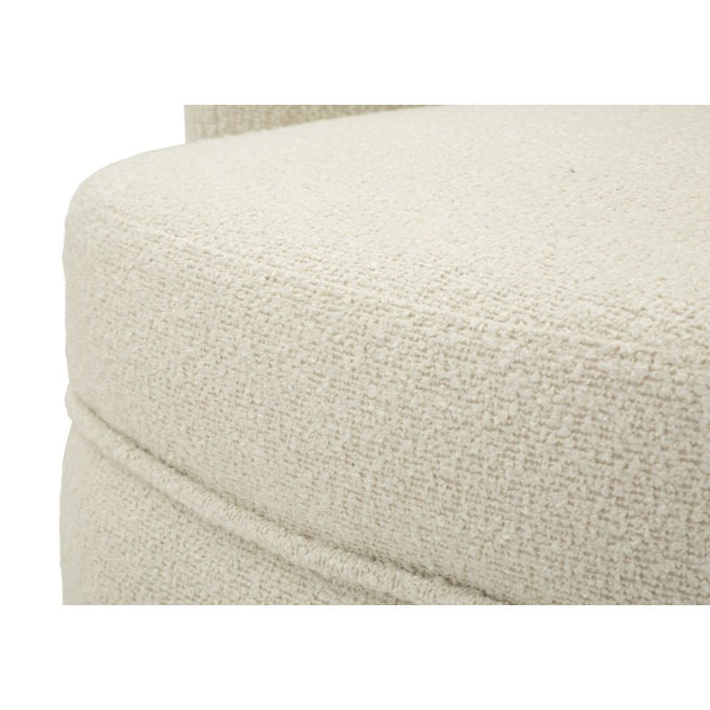 Sillón giratorio Torino color crema: minimalismo elegante y suavidad cremosa (70×72×75 cm – altura del asiento 44,5 cm)
