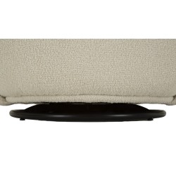Sillón giratorio Torino color crema: minimalismo elegante y suavidad cremosa (70×72×75 cm – altura del asiento 44,5 cm)