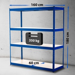 Estante azul 160x60x180